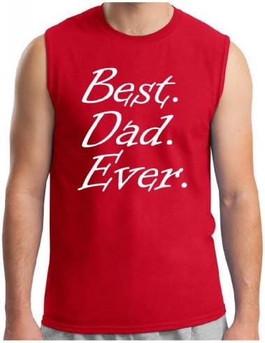 Buy Cool Shirts Mens Best Dad Ever Fathers Day Red Muscle Shirt Shooter MD