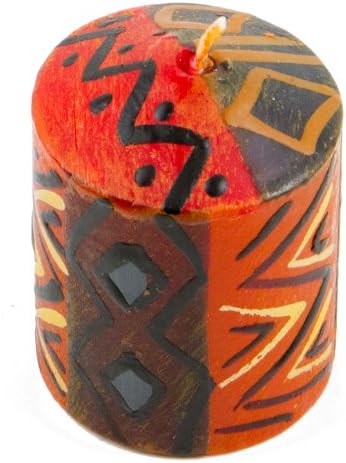 Nobunto, Votive candle "Bongazi" handmade made in Africa hand-painted African candle in different designs