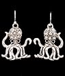 Sea Creature Sea World Octopus Crystal Stone Fashion Earrings
