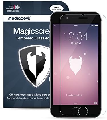 iPhone 6 Plus ONLY Tempered Glass Screen Protector, MediaDevil Magicscreen Crystal Clear (Invisible) - (1 x Protector)