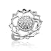 10k White Gold Flower Diamond Ring Band (HI, I, 0.20 carat)