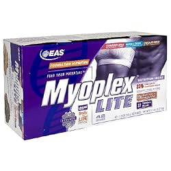 EAS Myoplex Lite Nutrition Shake, Variety Pack, Chocolate Cream, Strawberry Cream, Vanilla Cream, Pack of 42