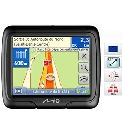 MIO Navigationssystem Moov M305 Europe + Zigarettenanz�nder-Adapter / Netzadapter SKP-PWR-ADC + H�lle metallic-grau f�r Navisystem und 3,5" Display