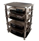 5-Shelf Media Component Stand- Black