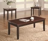 3pc Coffee Table and Cappuccino Finish