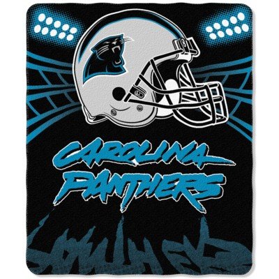 Carolina Panthers Light Weight Fleece NFL Blanket Shadow Series 50x60