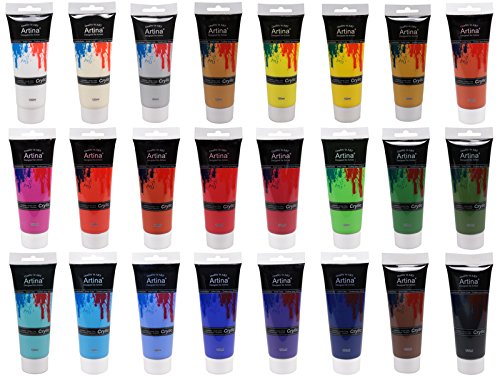 Imagen principal de 24 colores acrílicos - Pintura para artistas >Artina< - 120 ml