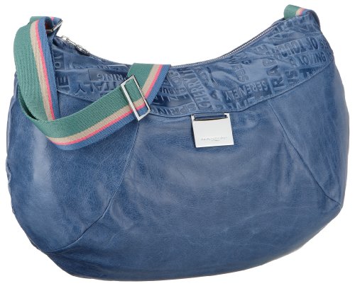 Nannini H0S Embossing Color 94842, Damen Umh&auml;ngetasche, blau, (iris), 45x30x4