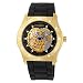 Armitron Men's 204405GPGP Automatic Gold-Tone Stainless Steel Black Rubber Strap Sport Watch