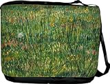 RikkiKnight Van Gogh Art Patch of Grass Messenger Bag - Book Bag ***with matching coin purse wallet*** -School Bag - Reporter Bag - Unisex - Ideal Gift for all occassions!