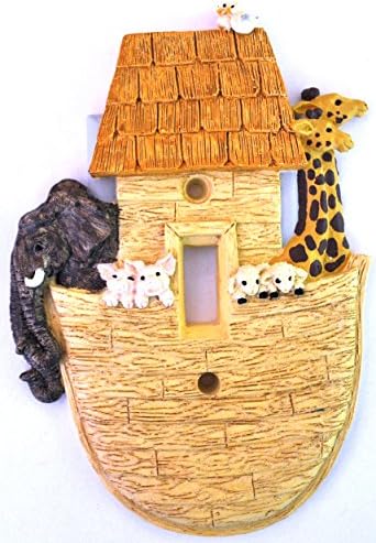 Noahs Ark Single Blonde Switch Plate Cover