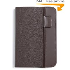 Amazon Lederh�lle f�r Kindle Keyboard mit integrierter Leselampe (f�r 15 cm/6 Zoll Display) Schokobraun