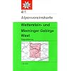 DAV Alpenvereinskarte 04/1 Wetterstein Mieminger Gebirge West 1 : 25 000 Wegmarkierungen: Topographische Karte