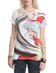 Apparel: InuYasha Sword Slash Sublimation Girls T-Shirt Size : Small - Hot Topic