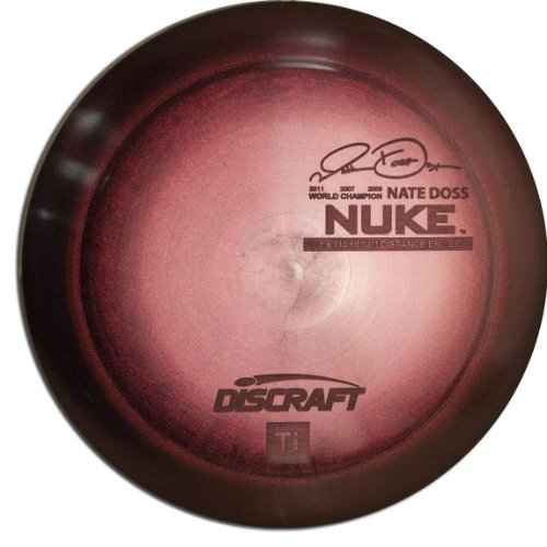 Discraft Titanium Golf Disc, Nate Doss Nuke Max Distance Driver, 170-176gm