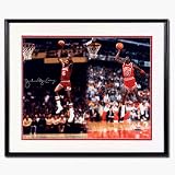 Michael Jordan and Julius 'Dr. J' Erving Autographed Slam Dunk Signed 16 x 20 Photograph - Framed f