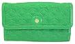 Vera Bradley Upper East Clutch Purse Nylon Green