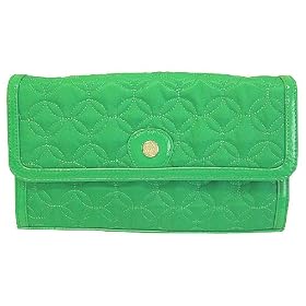 Vera Bradley Upper East Clutch Purse Nylon Green