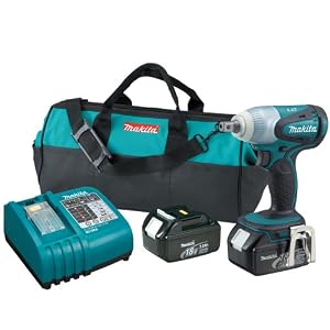 Makita BTW251 18-Volt 1 2-Inch LXT Lithium-Ion Cordless Impact Wrench Kit by 