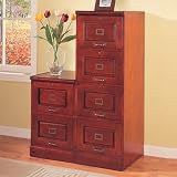Wildon Home 800314 Parkdale Four Drawer File Cabinet in Cherry