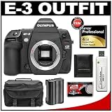Olympus E-3 Digital SLR Camera with 4GB Lexar CF Memory Card + BLM-1 Battery + Case + Cameta Bonus Accessory Kit