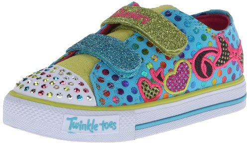Skechers Kids 10361N TWINKLE TOES - Shuffles - Burst O' Fun Sneaker with blinking lights (Toddler/Little Kid)