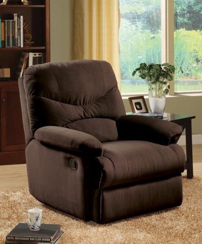 Microfiber Glider Recliner in Chocolate by Acme Furniture