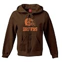 Cleveland Browns Women's Brown Pro Grade Full Zip Hooded Sweatshirt