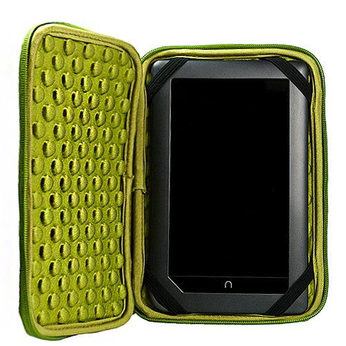 More of Green Black Limited Edition Stylish Sleeve Premium Cover Case with Aerotechnology Protection and with front pocket for accessories For Barnes & Noble NOOK COLOR eBook Reader Tablet + Includes a eBigValue (TM) Determination Hand Strap + Includes a Universal Graphic Designer Stylus Pen used for navigating your eReader