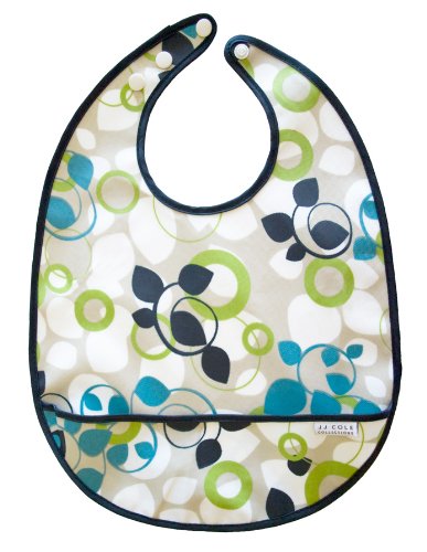 JJ Cole Feeding Bib, Blue Vine, 0-3 Years
