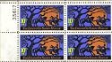 1974 LEGEND OF SLEEPY HOLLOW ~ WASHINGTON IRVING #1548 Plate Block of 4 x 10 cents US Postage Stamps