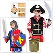 Melissa & Doug Pirate and Knight Outfit Dress Up Costume Set of 4 Items