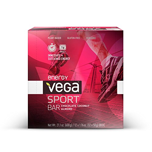 Vega Sport Energy Bar, Chocolate Coconut Almond, 1.76 oz,12 Count