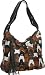 ''Bohemian Hobo'' Leather Shoulder Bag by Vitalio - Black/White Mix, Brown or Multi Color