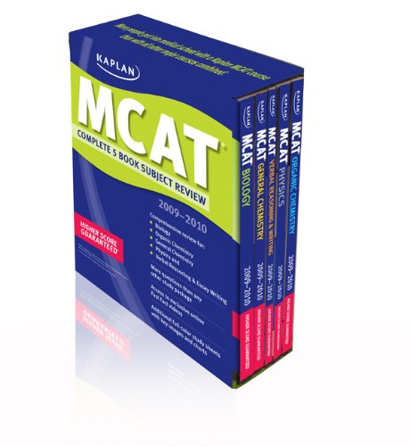 Kaplan MCAT Complete 5 Book Subject Review 2009-2010 (Kaplan MCAT Complete Subject Review (5v))