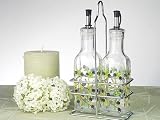 Europa Collection Small Oil And Vinegar Set Wine Theme Design With Rac C877 Quantity of 1