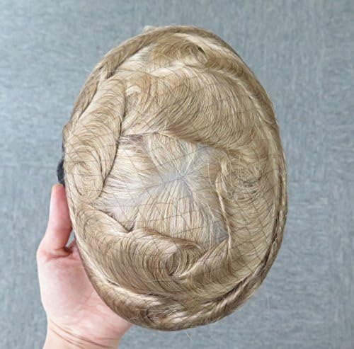 Super Thin Skin Toupee Hair Replacement System For Hair Loss All V-looped Hairpiece Most Natural Human Hairpiece