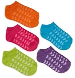 Jacques Moret Girls 7-16 Multi Colored Girls 5 Pack Fashion No Show Socks