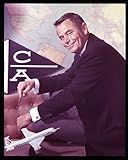 Glenn Ford Photo Posing By Model Airplane Aircraft World Map 4X5 Transparency