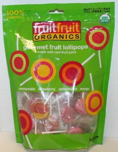 Yummy Earth Organic Gourmet Fruit Lollipops Made w/real Fruit Juice (30+ Pc)