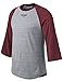 Stone Feather Men's Color Block Crewneck Cotton Fleece Raglan Sweatshirt