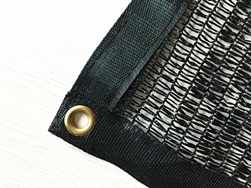 Yisin 30% Black Shade Cloth Taped Edge with Grommets UV 12 ft X 10 ft