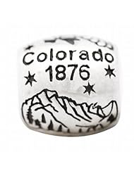 De Buman Sterling Silver Us 50 State Colorado Bead,hole 5mm