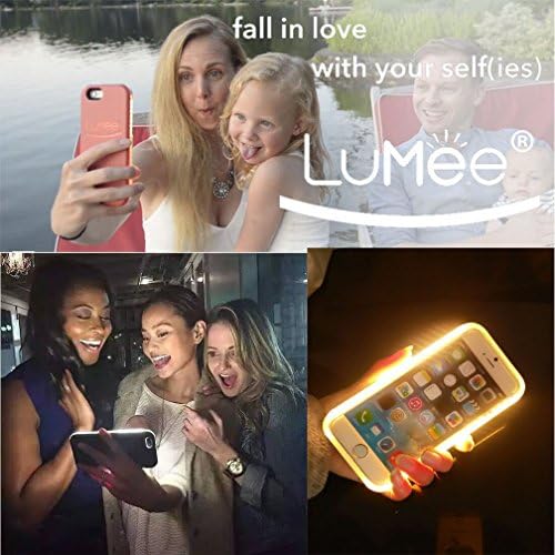 Luxury LuMee LED Light Up Selfie Luminous Phone Cover Case For iPhone 6S Black White Pink Gold (Gold)