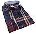 XQS Mens Point Collar Flannel Button Down Shirts Of Various Colors