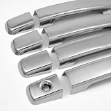 8 PCs Triple Chrome Plated Door Handle Cover Trim Kit without Passenger Side Keyhole... by Astra Security