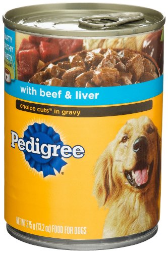 Pedigree Choice Cuts in Gravy with Beef & Liver Food for Dogs, 13.2-Ounce Cans (Pack of 24)