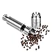 Salt and Pepper Grinder Set, Nuvita Stainless Steel Salt and Pepper Mills Sleek Design Works With Peppercorns, Sea Salt, Himalayan Salt, Spices & Table Seasoning