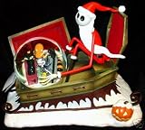 Disney Snow Globe (Nightmare Before Christmas) Jack Skellington Musical Coffin Sled