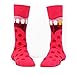 Ashi Dashi Mouth Socks (Unisex ML),Red,Medium/Large